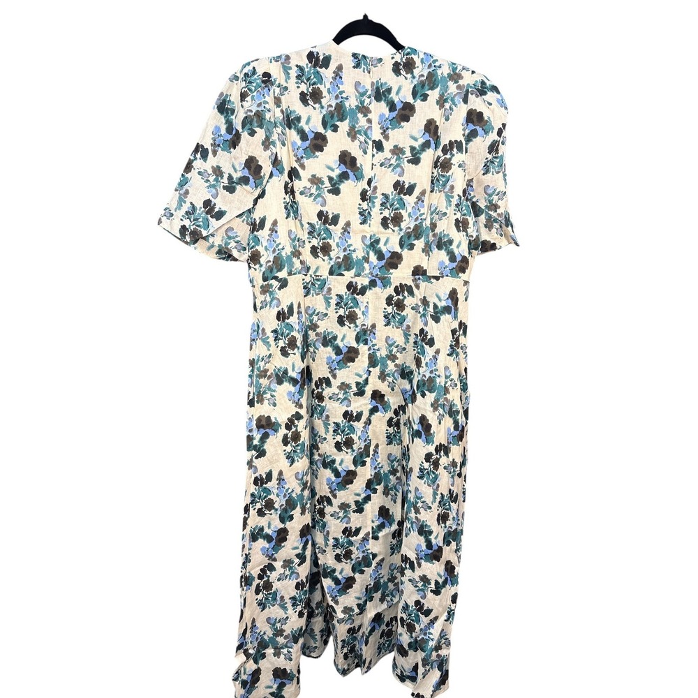 NWT Tuckernuck Blue Blooms Linen Midi/Maxi Dress Size XL Floral Wedding Guest - Picture 4 of 10